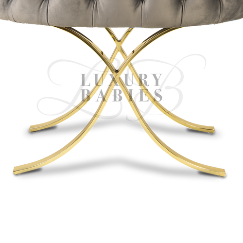 GRAPHITE - Tufted Velvet Bassinet