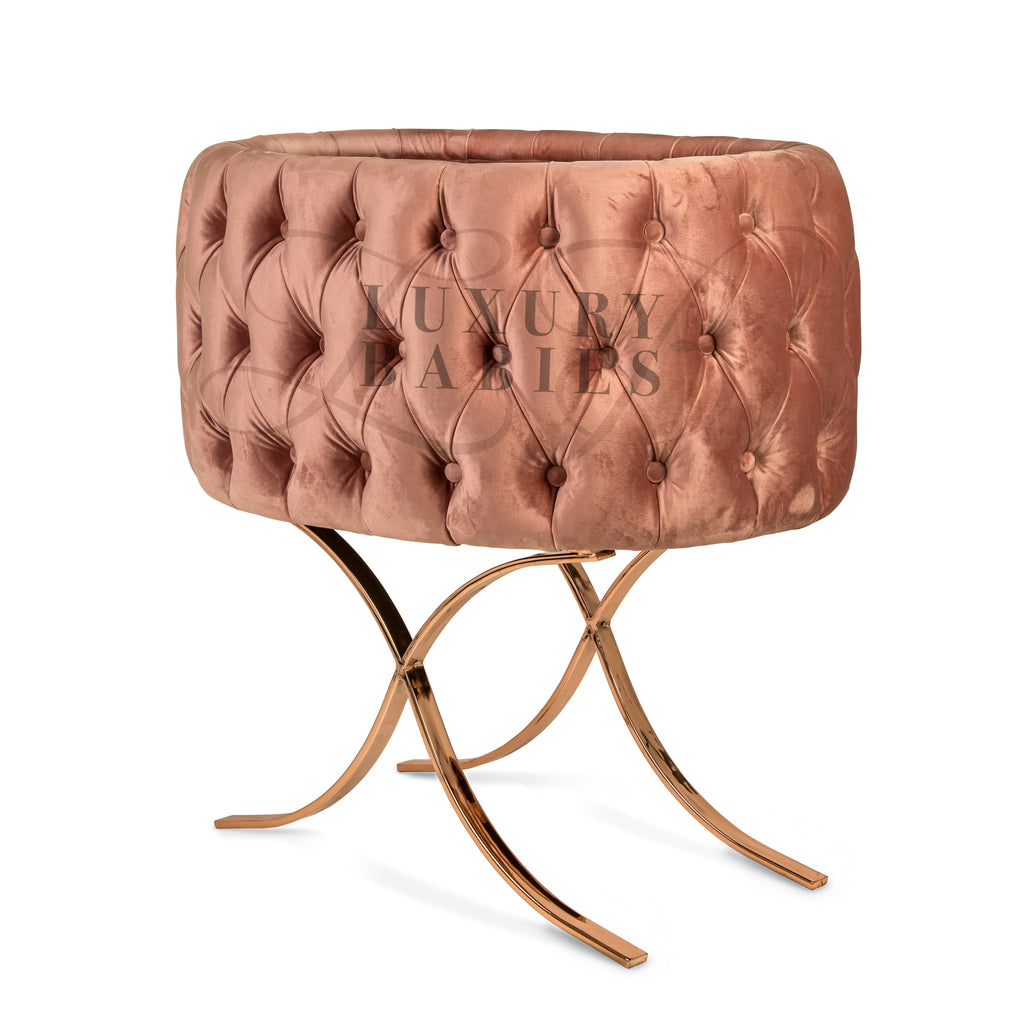 BLUSHED - Tufted Velvet Bassinet
